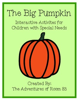Preview of Book of the Month Activites for Children with Autism- "Big Pumpkin"