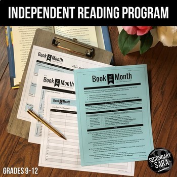 Preview of Independent Reading: "Book of the Month" (Grades 9-12) DISTANCE LEARNING