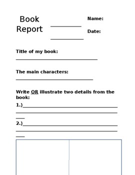 Preview of Book report
