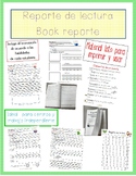 Book report in Spanish reporte de lectura