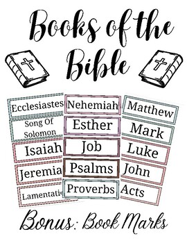 27 Black and White Bold Text Books of the New Testament laminated Bible flashcards. 