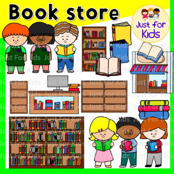 Preview of Book store Clipart by Just For Kids．31pcs
