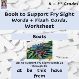 Book to Support Fry Sight Words + Flash Cards, Worksheet, 