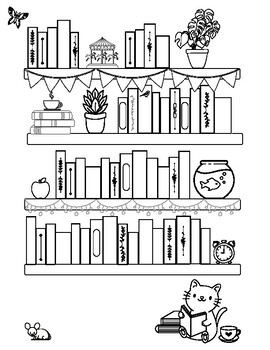 Preview of Book tracker/Coloring Sheet, 50 books