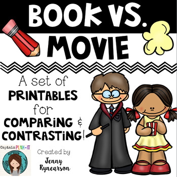 Preview of Book vs Movie! A Packet of Ready-to-Print Pages for Comparing & Contrasting!