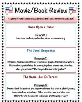 book or movie review template