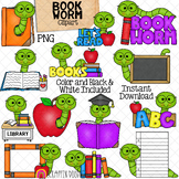 BookWorm ClipArt - Worms Reading Books - School Worms - Co