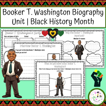 Preview of Booker T. Washington Biography Unit | Black History Month