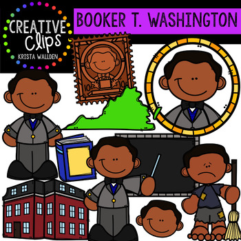 Preview of Booker T. Washington Clipart {Creative Clips Clipart}