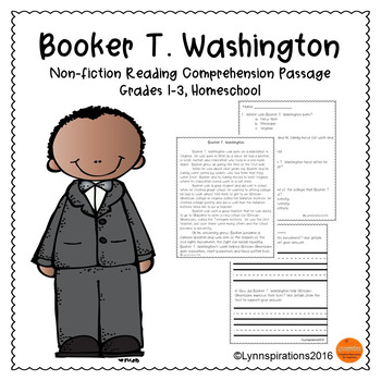 Preview of Booker T Washington Reading Passage