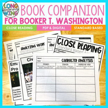 Preview of Booker T. Washington Read Aloud Book Character Traits and Close Reading Activity