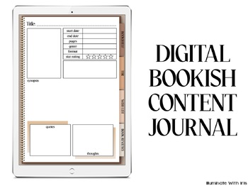 Preview of Bookish (Book Review Journal) - Digital journal - Goodnotes App