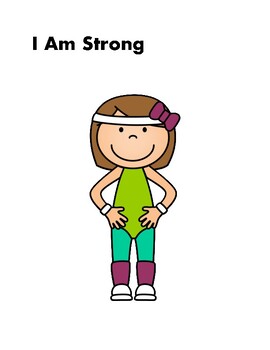 Preview of Booklet About Affirmations for Beginning Readers: I am Strong