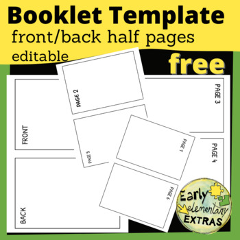 Preview of Booklet Template Front and Back Editable 