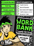 Word Bank - Printable Booklet