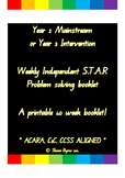 ACARA, Year 2 or 3, STAR Problem Solving Booklet of 40 Weeks