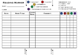 Bookmark for recording and assessing reading