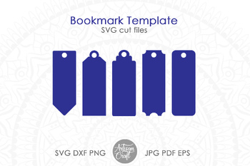 Preview of Bookmark template SVG, bookmark SVG