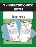 Bookmark y-intercept quick notes graph linear word problem
