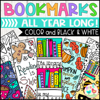 Preview of Bookmarks All Year Long BUNDLE