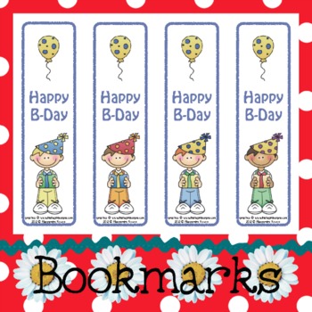 Preview of Bookmarks: Birthdays Boys