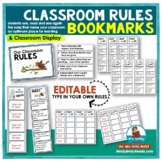 Bookmarks | Classroom Rules | Editable | Teaching Citizenship