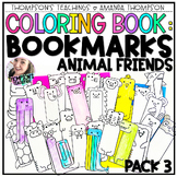 Bookmarks | Coloring Book | Color Your Own Bookmark | Animals