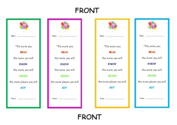 Bookmarks - Design Your Own + 2 Templates to print off | TPT