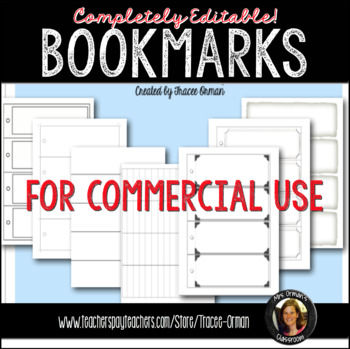 Preview of Bookmarks: Editable Templates for Commercial Use