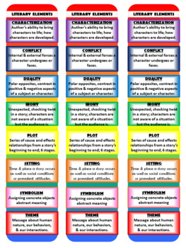 Bookmarks Elements of Literature A by SophistThoughts Lite | TPT