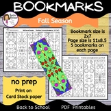Bookmarks Fall Designs, Coloring, Art Craft, Reading