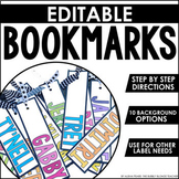 Bookmarks | Labels | Locker Tags | Name Tags| Editable