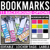 Personalized Editable Bookmarks | Locker Tags | Name Tags 