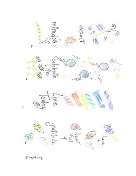 Preview of Bookmarks - Original watercolor designs