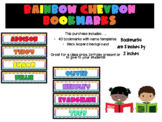 Bookmarks - Rainbow-Chevron {EDITABLE} print and laminate 