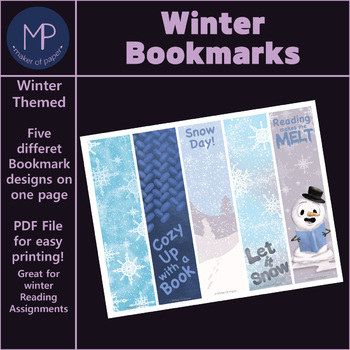 Preview of Bookmarks: Winter Wonderland