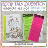 Bookmarks for Book Talk Questions! Guided Reading Levels A-G