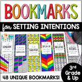 Bookmarks for Setting Intentions: Doodle Coloring Bookmark