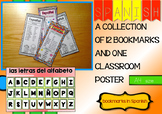 12 bookmarks in Spanish and two classroom posters