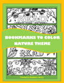 Bookmarks to Color:  Nature Theme Two