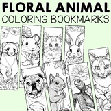 Bookmarks to Color Floral Animal Coloring Bookmarks Spring