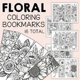 Bookmarks to Color Floral Bookmarks Spring Bookmark Colori