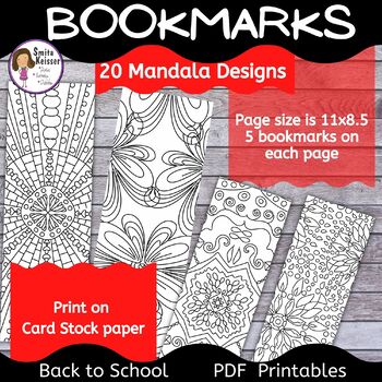 printable bookmarks to color teaching resources tpt