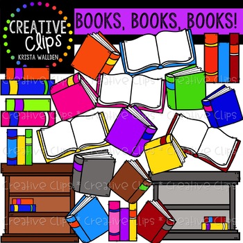 Preview of Book Clipart {Creative Clips Digital Clipart}