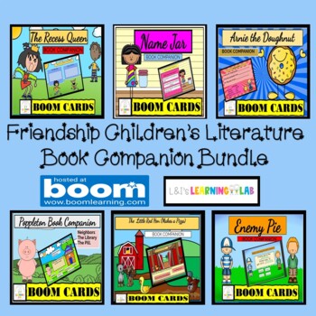 Preview of Books about Friendship Book Companions BOOM CARDS Bundle