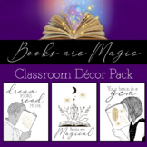 Books are Magic classroom decor pack :Inspirational poster