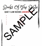 Books of The Bible Quizzes, Final Test, Worksheets, Answer Keys