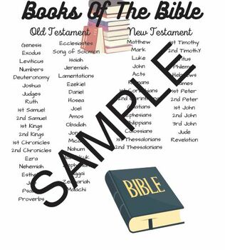 Books of the Bible 8.5X11 Posters by Leslie Kaczanowski | TPT