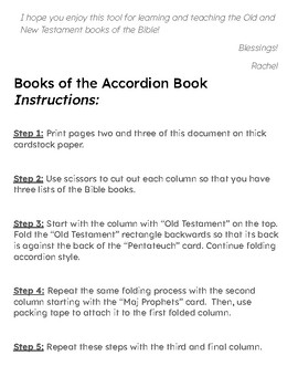 Preview of Books of the Bible Accordion Memory Tool