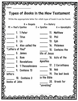 Books of the Bible Activity Pack 2 - Catholic by The Treasured Schoolhouse